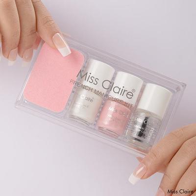 Miss Claire French Manicure Kit With Acrylic Box 9.75ml - Manicure & Pedicure Kits