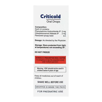 CRITICOLD Orange Flavour Drops 15ml - Cough And Cold-Cou