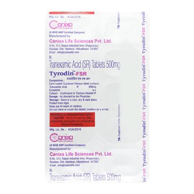 Tyrodin Fsr 500mg Tablet 10'S - Bleeding Disorders-Hae