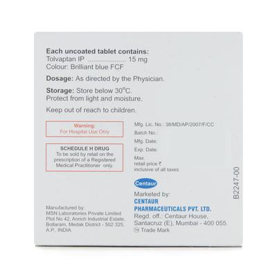 Tvaptan 15mg Tablet 4'S - Kidney Disease/Stones-Oth