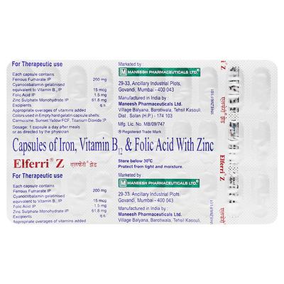 ELFERRI Z Capsule 30's - Supplements-Vam