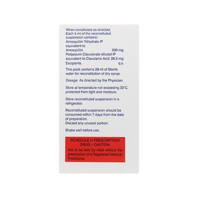 MOX CV BD 228.5mg Oral Suspension 30ml - Bacterial Infections-Pen