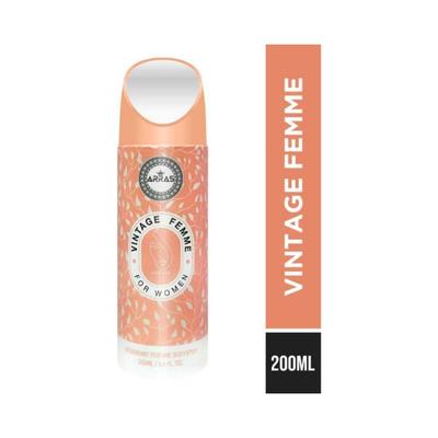 ARRAS Vintage Femme Deodorant Body Spray, Long Lasting Fragances, for Women 200 ml - Women Perfumes (Edt/Edp)