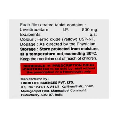 EPITRA 500 Tablet 15's - Epilepsy/Convulsion-Ant