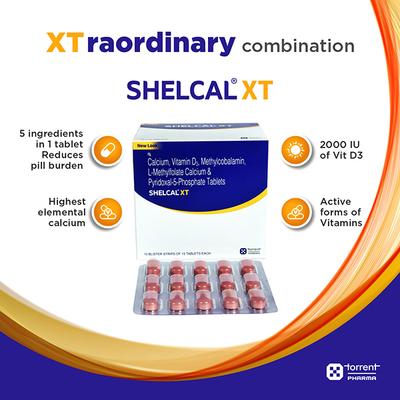 Shelcal XT Tablet 15'S - Supplements-Cal