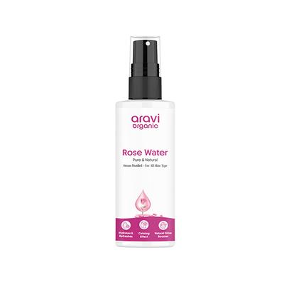 Aravi Organic 100% Pure & Natural Rose Water Steam Distilled Face Spray Toner 150 ml - Toners