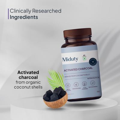 Miduty Activated Charcoal Capsule 60's - Vital Health
