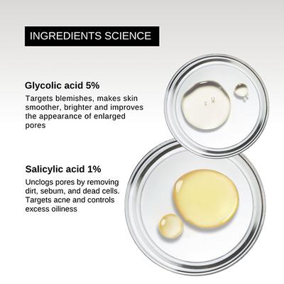 The Formularx 6% AHA BHA Exfoliator with 5% Glycolic and 1% Salicylic Acid for Whiteheads, & Rough Skin Texture 100 ml - Scrubs & Exfoliants