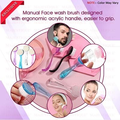 Majestique Pore Cleansing Facial Brush Blush Brush Perfect for Blending Liquid 1's - Blush Brush