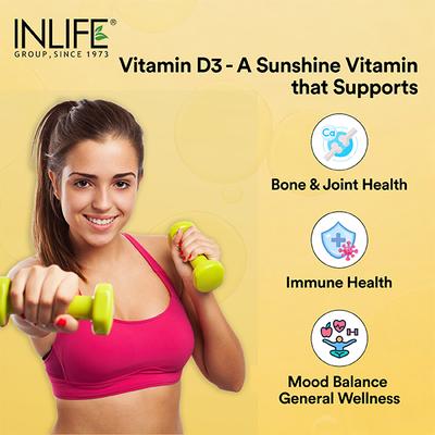 INLIFE Vitamin D3 5000 IU Cholecalciferol Softgels 60's - Multi-Vitamins