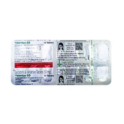 VALENTAS 50 Tablet 14's - Heart Failure-Ang