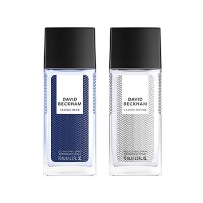 David Beckham Classic Blue Deodorant Spray 75ml + Homme Deodorant Spray 75ml 2's - Men Deodorants/Roll-Ons