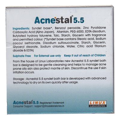 ACNESTAL 5.5 Syndet Bar 75gm - Acne-Acn