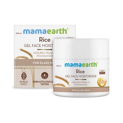 Mamaearth Rice Gel Face Moisturizer with Rice Water & Niacinamide for Glass Skin 24h Hydration 100ml - Face Moisturizers