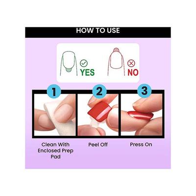 Faces Canada Ultime Pro Splash Instant Manicure - Minty , Press On Nail Extensions - 16 Pcs 1's - Nail Art