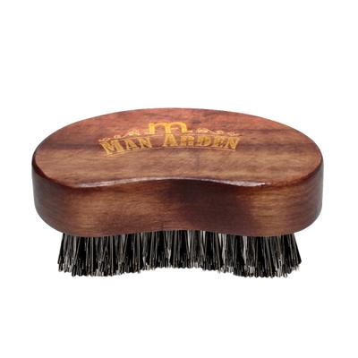 Man Arden Boar Bristle Beard Brush with Leather Pouch 1's - Beard Comb