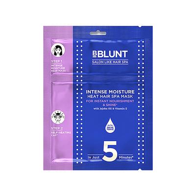 Bblunt Intense Moisture Heat Hair Spa Mask with Jojoba Oil and Vitamin E for Salon Like Hair Spa at Home 70 gm - Hair Masks & Packs