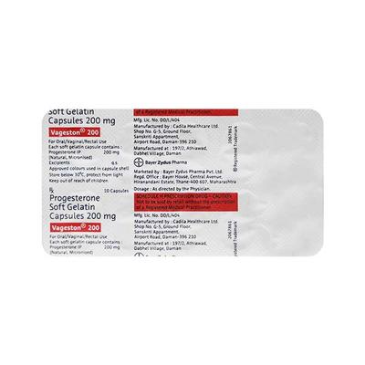 Vageston 200mg Capsule 10'S - Hormonal Therapy-Oes