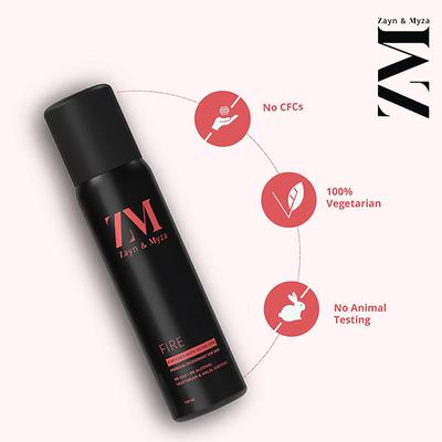 Zayn & Myza Fire No Alcohol Body Spray For Men 120 ml - Men Deodorants/Roll-Ons