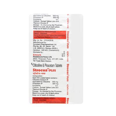 Strocoz Plus Tablet 10'S - Nootropics And Neurotrophics