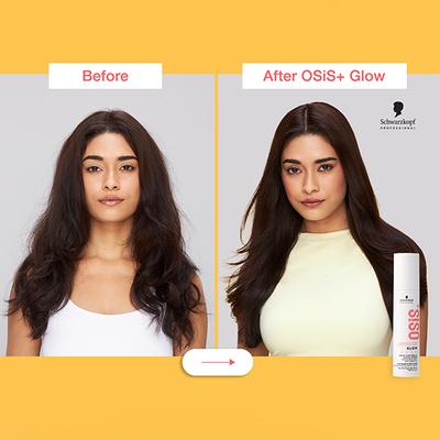Schwarzkopf Professional OSiS+ Glow Anti-Frizz Shine Serum for Frizz Reduction and Shine, Vegan, Leave-In Hair serum, Silicon free 50 ml - Hair Serums