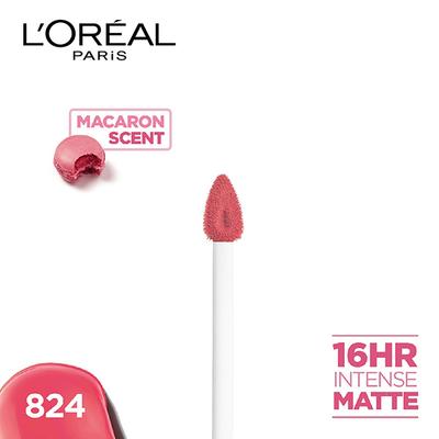 L'Oreal Paris Infallible Ultra Matte Liquid Lipstick, Les Macarons, 824 Guava Gush 5 Gm - Liquid Lipsticks