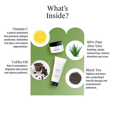 Arata Hydration Boost Aloe Vera Gel Combo With Aloe Vera Face Gel & Under Eye Gel (110ml + 10ml) 1's - Face Wash & Cleansers
