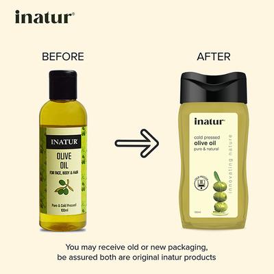Inatur Cold Pressed - Olive Oil Pure& Natural 100Ml - Massage Oils