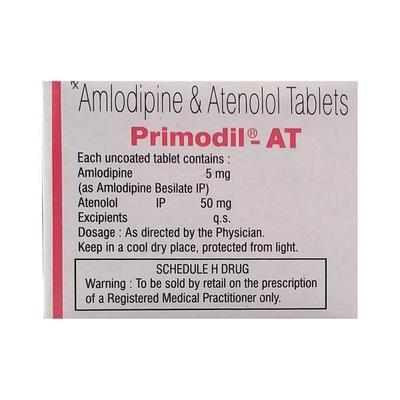 Primodil AT Tablet 10'S - Hypertension-Cal