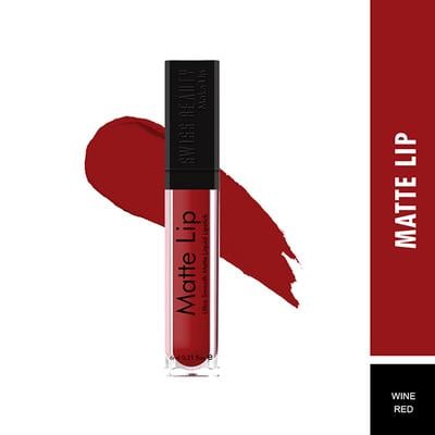 Swiss Beauty Ultra Smooth Matte Liquid Lipstick - (Wine Red) 6 ml - Liquid Lipsticks