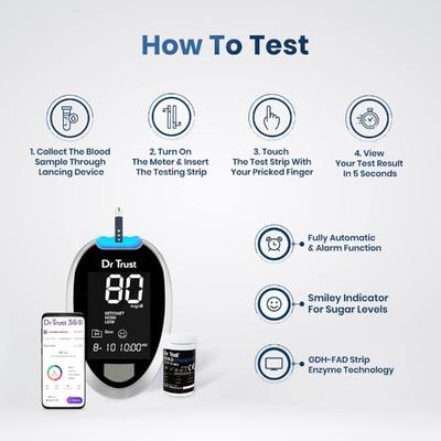 Dr Trust USA Gold Standard Blood Glucose Test Strips (50's) Plus Lancets (50's) (9003) - Blood Glucose Monitors/Strips