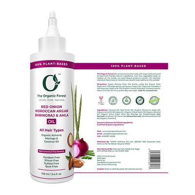 Organic Forest 100% VEGAN Best Hair Oil for Hair Growth, Re-Growth and Hair Fall Control Oil (Blend of Blends) 100 ml - Hair Oils