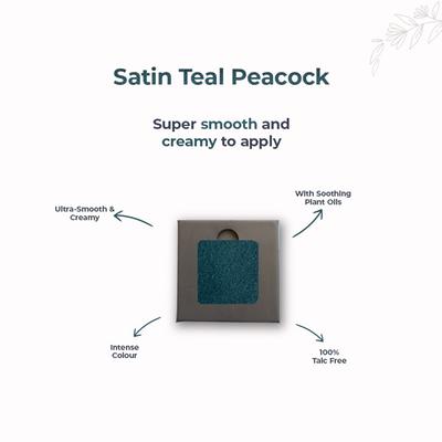 DISGUISE Satin Smooth Eyeshadow Squares, Satin Teal Peacock 215 4.5 gm - Eyeshadow, Bases & Primers