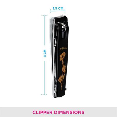 Vega Nail Clipper - Black (LNC - 03) 49 gm - Manicure & Pedicure Kits