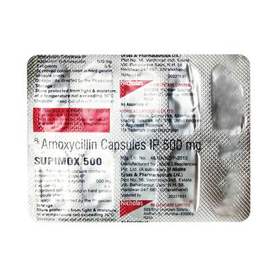 SUPIMOX 500 Capsule 10's - Bacterial Infections-Pen