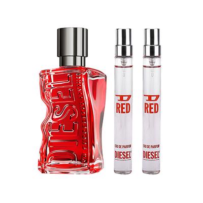 Diesel D Red Set (Eau De Parfum 100ml, + 2 x 10ml) 1's - Men Perfumes (Edt/Edp)