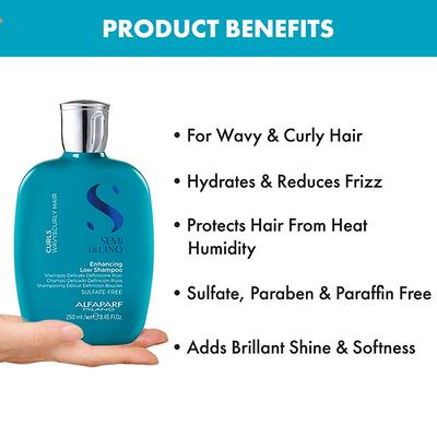 Alfaparf Milano Curly Hair Enhancing Low shampoo for Curly, Frizzy, Dry Hair 250 ml - Shampoos