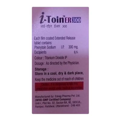 I TOIN ER 300 Tablet 30's - Epilepsy/Convulsion-Ant