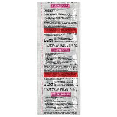 Telmikaa 40mg Tablet 10'S - Hypertension-Ang