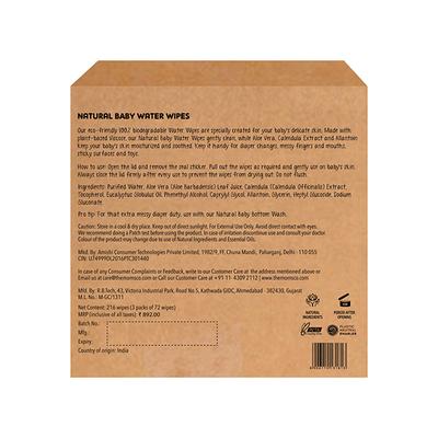 The Moms Co. Baby Water Wipes (Pack of 3) 1's - Rash Creams