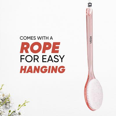 Vega Bath Body Brush With Long Handle For Men & Women, Exfoliating Brush For Deep Cleansing (Ba-1/3) - Body Scrubbers & Brushes