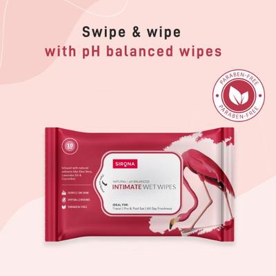 Sirona Intimate Wet 10 Wipes 1's - Intimate Care