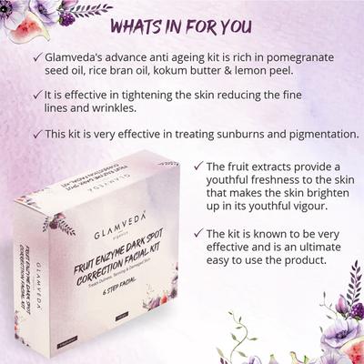 Glamveda Aha Bha Fruit Enzyme Facial Kit 120 gm - Facial Kits