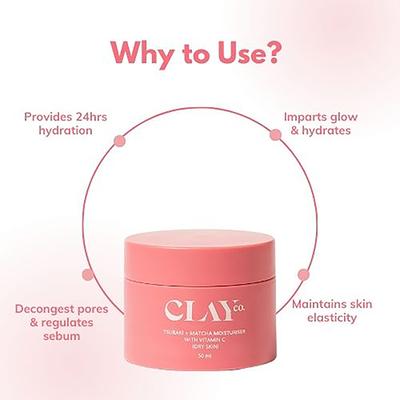 Clayco Tsubaki + Matcha Moisturiser With Vitamin C (Dry Skin) 50 ml - Face Moisturizers
