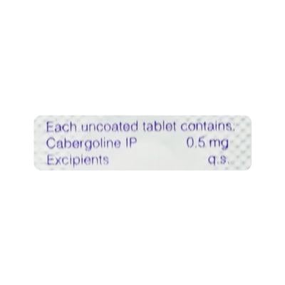 Cabgolin 0.5mg Tablet 4'S - Uterus Conditions-Dut