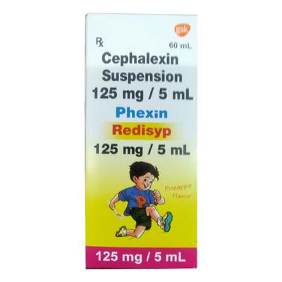 PHEXIN REDISYP PINEAPPLE FLAVOUR 125 Suspension 60ml - Bacterial Infections-Cep
