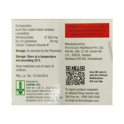 LASMINEXT 50 Tablet 4's - Migraine