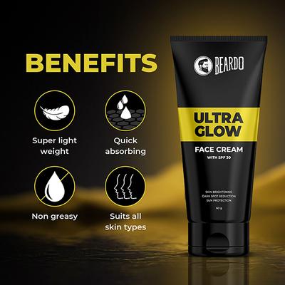 Beardo Ultimate Glow Up Kit For Men Face Wash, Body Wash, Face Cream and Deo(50Ml + 100Ml + 60G + 40Ml) 1's - Face Washes