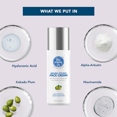 The Mom's Co. Natural Vita Rich Face Cream Vitamins C 25ml - Scrubs & Exfoliants