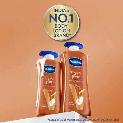Vaseline Intensive Care Cocoa Glow With Pure Cocoa & Shea Butter Body Lotion 600ml - Lotions & Creams